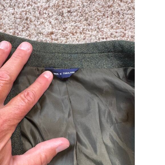 GAP Classic 3 Button Men’s Oversized blazer Wool Blend, Green; Vintage 80's-90's - Picture 10 of 10